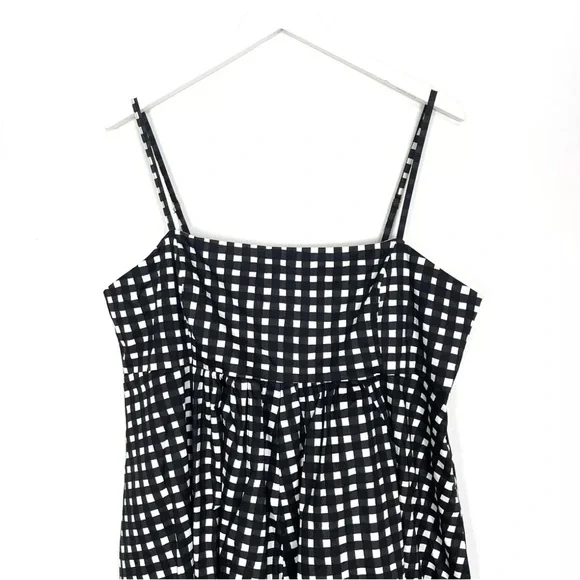 NWT Anthropologie Hutch Bandeau Black & White Gingham Romper Dress Sz XL - Picture 2 of 9